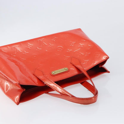 Louis Vuitton Wilshire Monogram Vernis, Orange, Patent Leather, Handbag