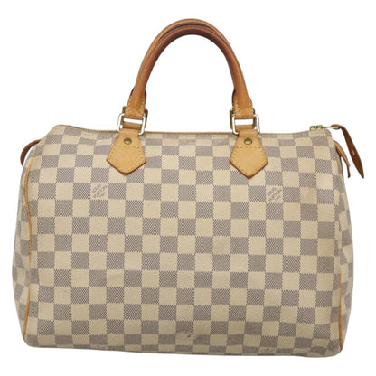 Louis Vuitton Speedy 30, White, Canvas, handbag