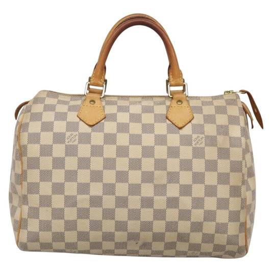 Louis Vuitton Speedy 30, White, Canvas, handbag
