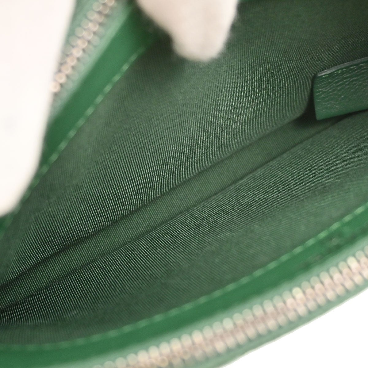 Chanel Gabrielle Double Zip Clutch with Chain Quilted Goatskin and Patent, Green, Leather, Clutch