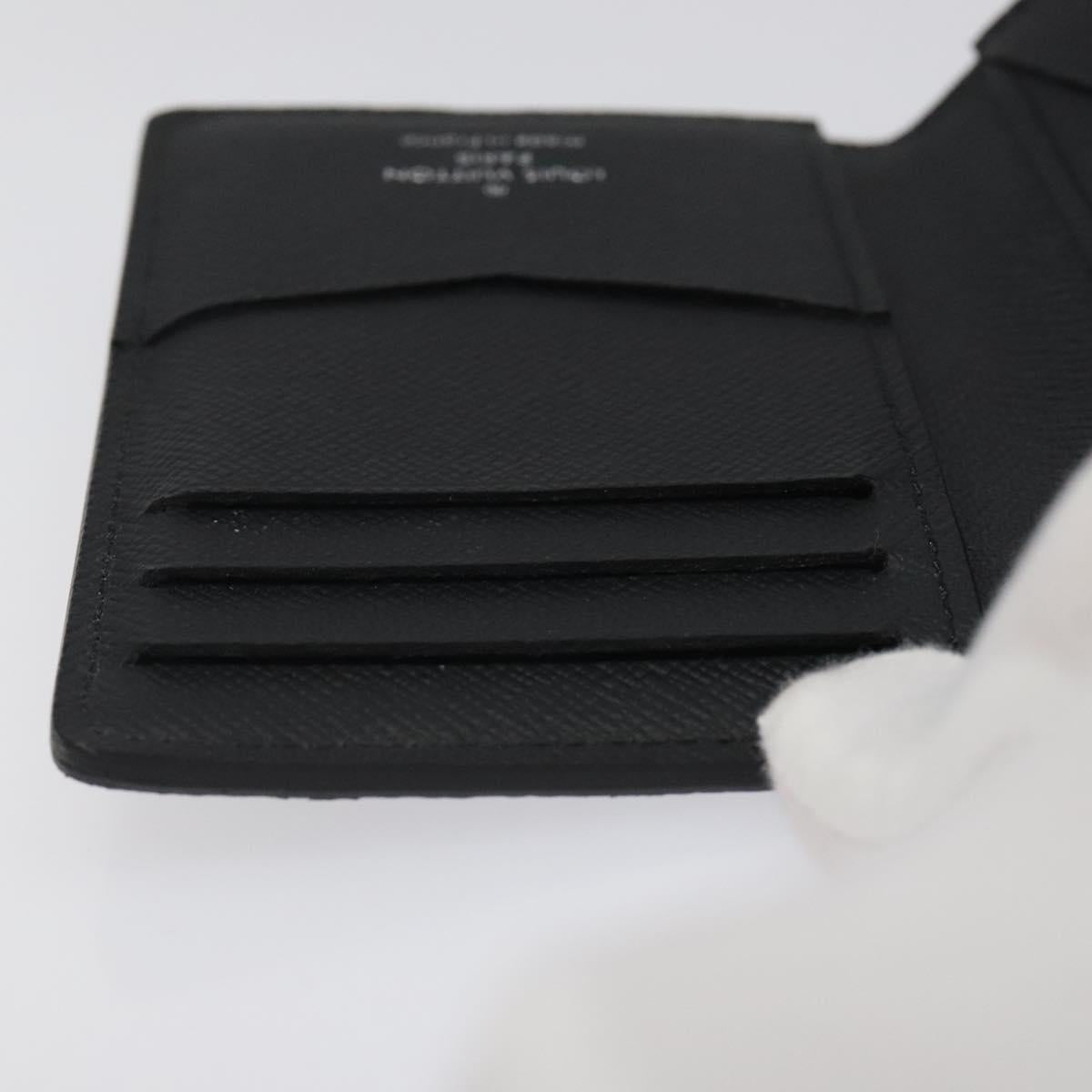 Louis Vuitton Pocket Organizer, Black, Canvas, wallet