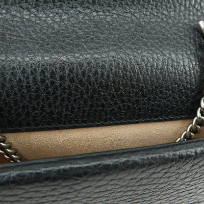 Gucci Dionysus Leather, Black, Leather, Handbag