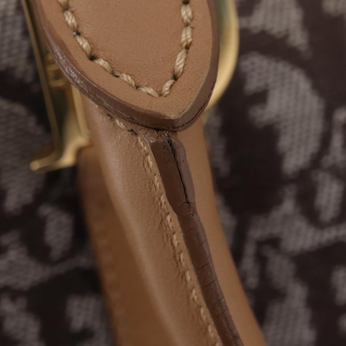Christian Dior Vintage Open Diorissimo Canvas, Brown, Canvas, Tote Bag