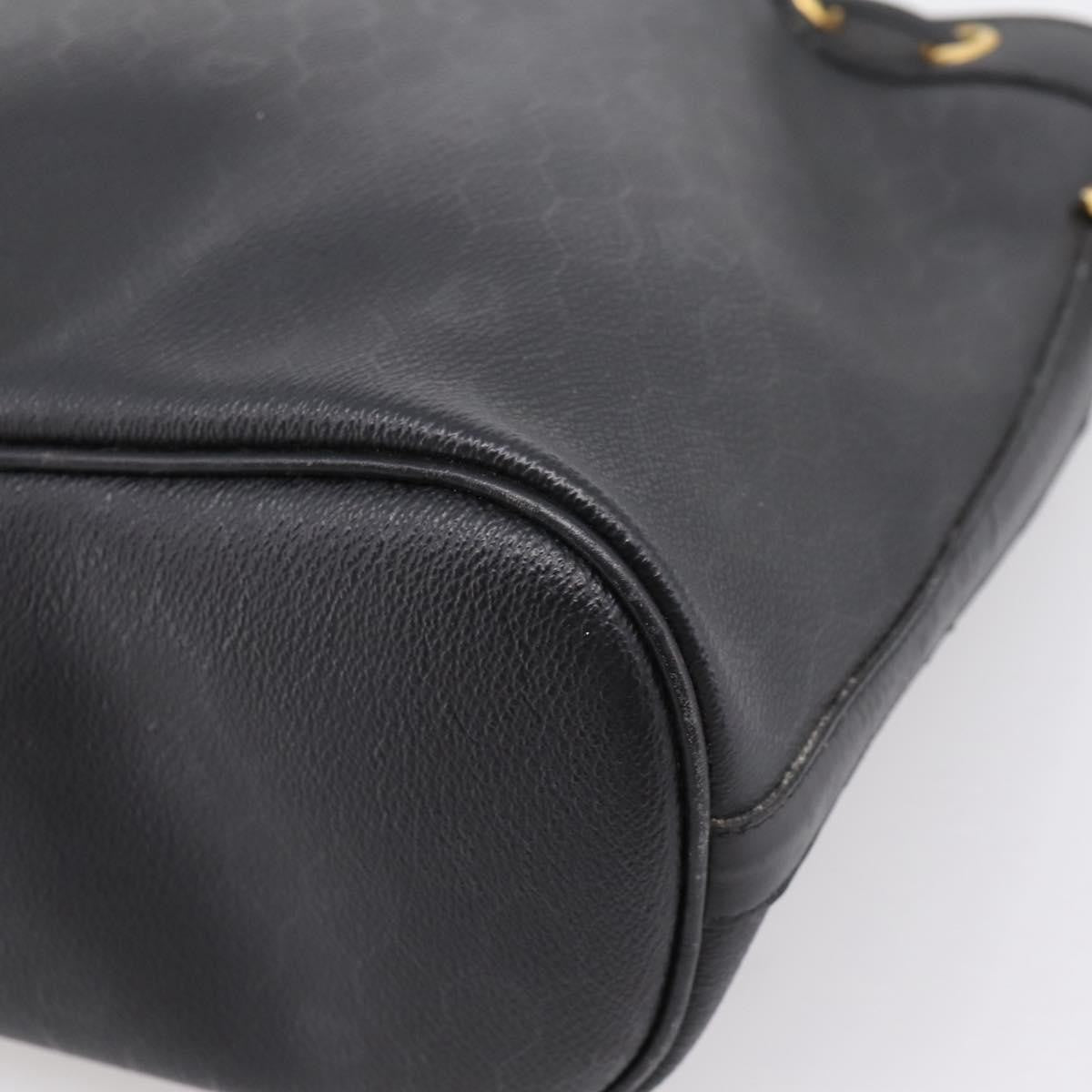 Christian Dior Vintage Honeycomb Canvas, Black, Canvas, Shoulder Bag
