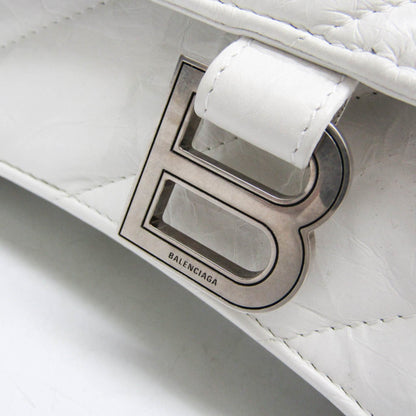 Balenciaga Crush Chain Flap Quilted Crushed Calfskin, White, Leather, Handbag