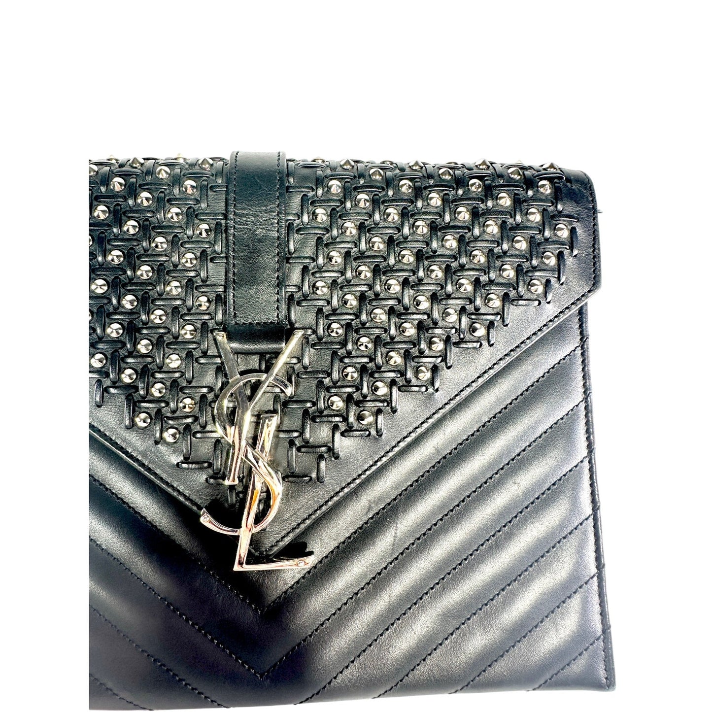 YVES SAINT LAURENT YSL Envelope Chain Bag Black