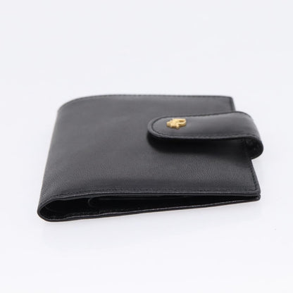Christian Dior Bifold Card Holder Leather, Black, Leather, Card Holder