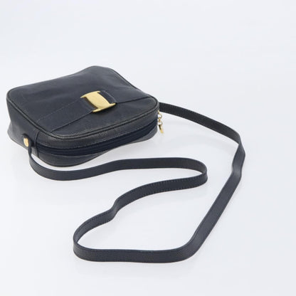 Salvatore Ferragamo Vala Leather, Navy, Leather, Shoulder Bag