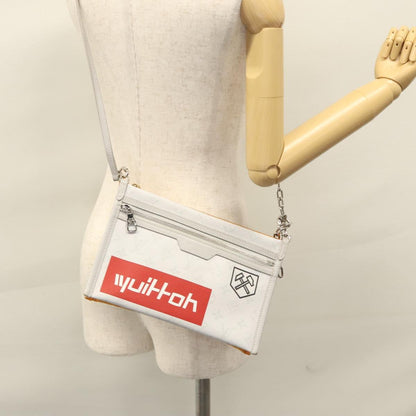 Louis Vuitton Flat messenger, Grey, Canvas, shoulder