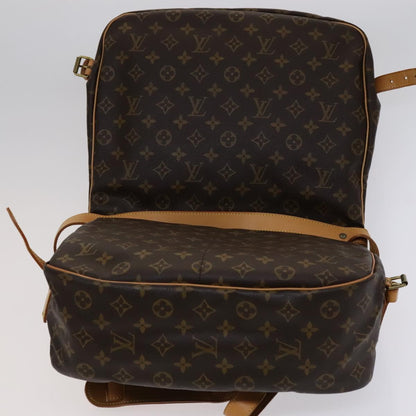 Louis Vuitton Saumur 35, Brown, Canvas, shoulder