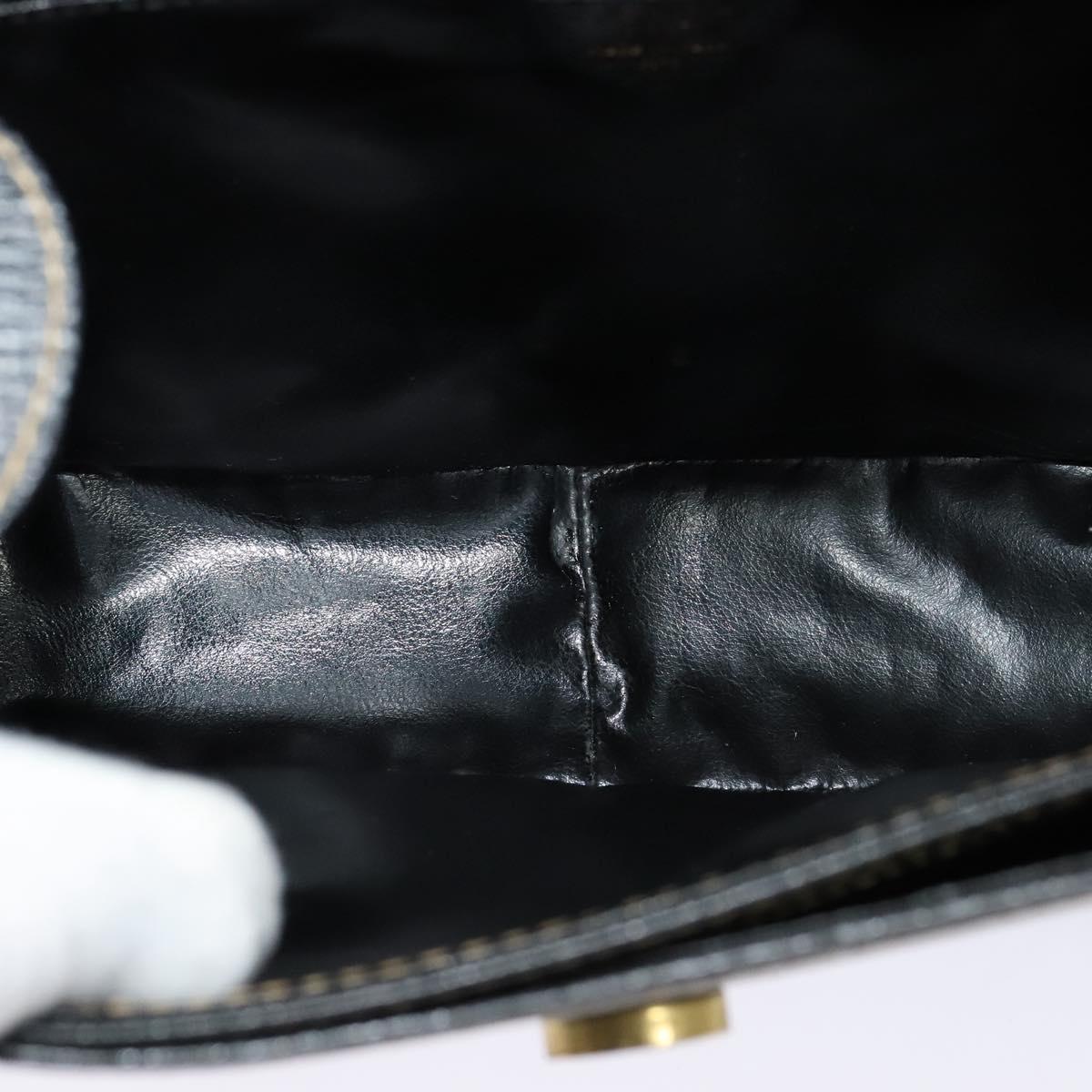 Céline Triomphe Vintage, Black, Leather, shoulder