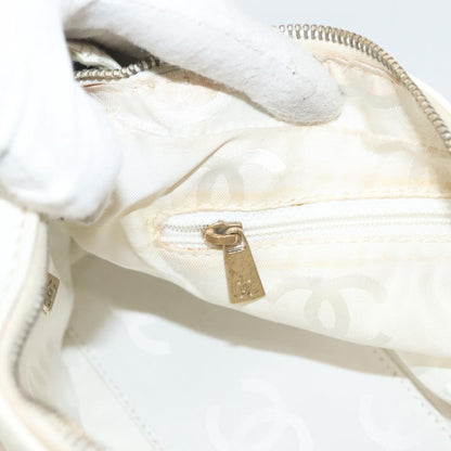 Chanel Logo CC, White, Leather, handbag