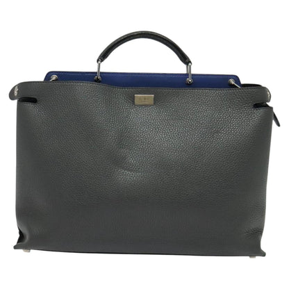 Fendi Peekaboo, Grey, Leather, handbag