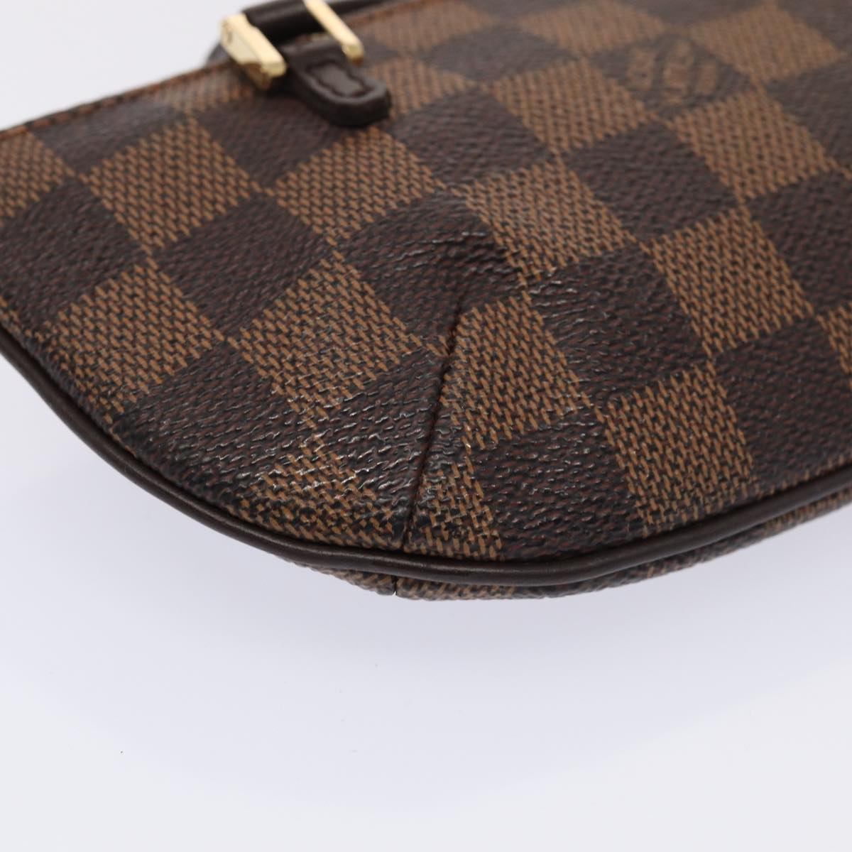 Louis Vuitton Manosque, Brown, Canvas, clutch