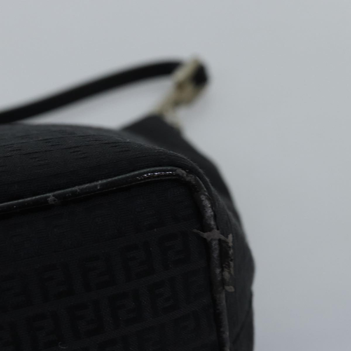 Fendi Zucchino, Black, Canvas, handbag