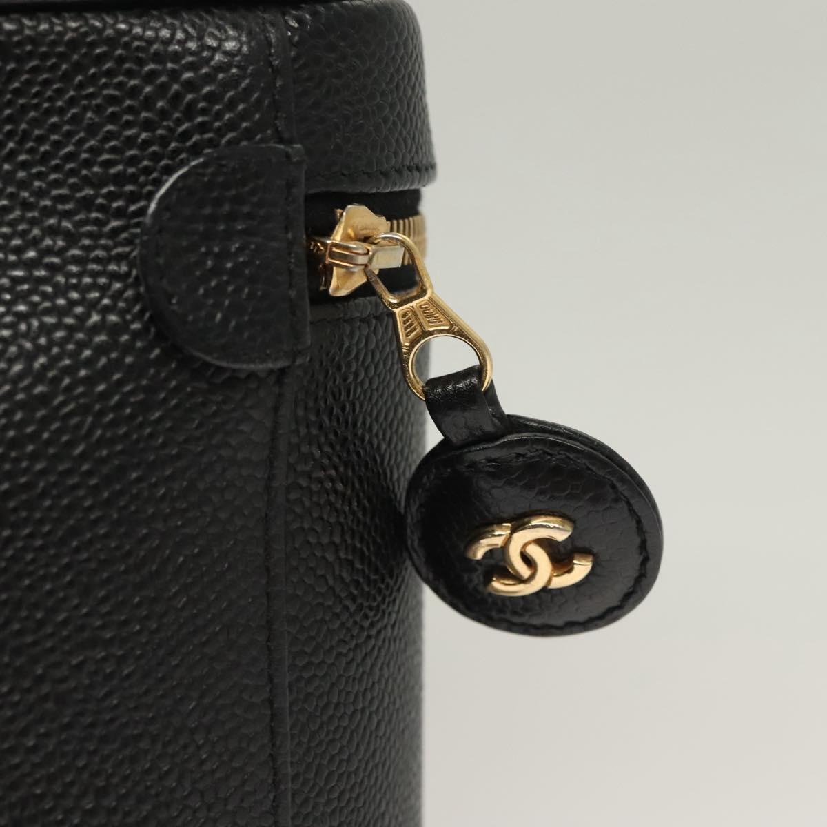 Chanel Vanity, Black, Leather, clutch