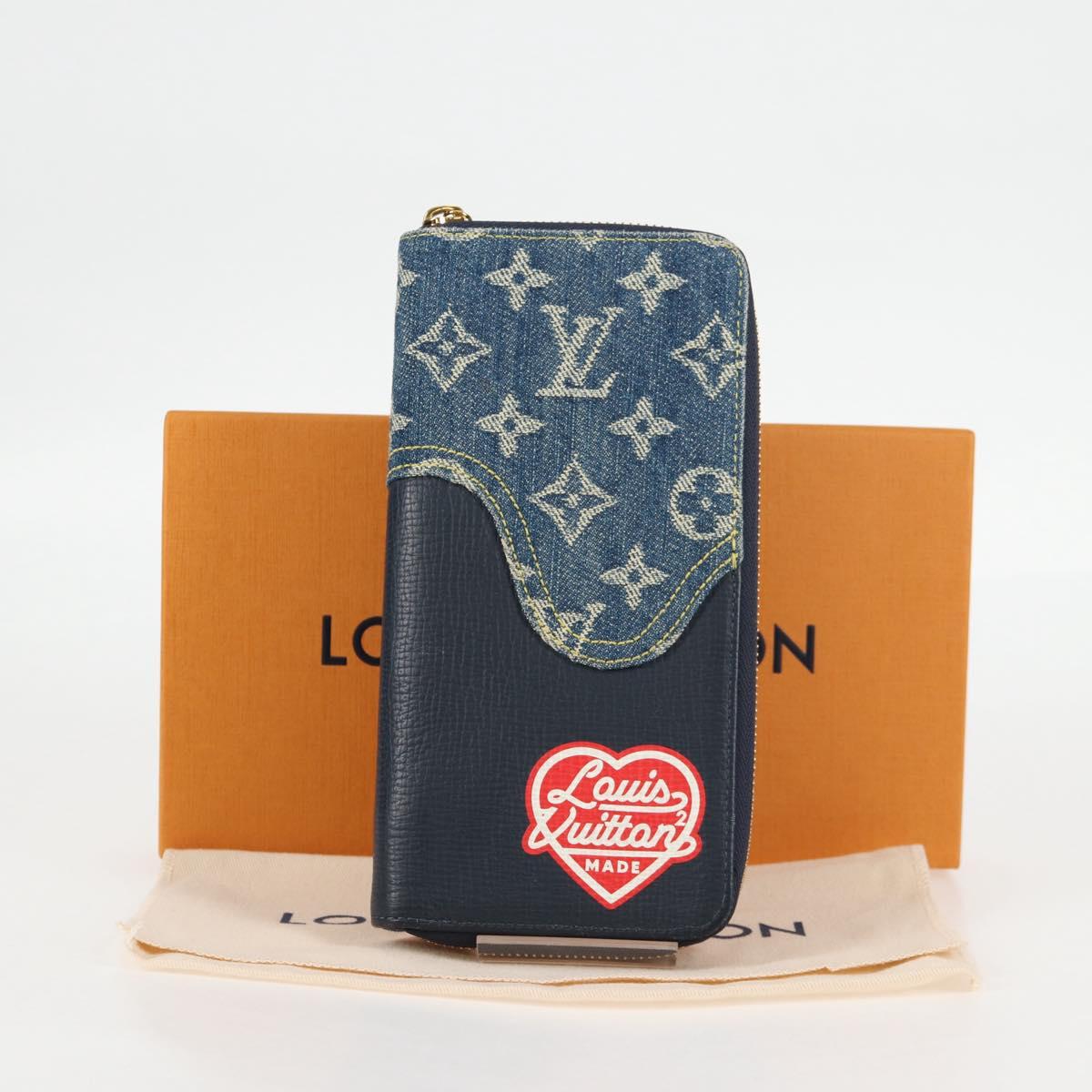 Louis Vuitton Nigo, Navy, Leather, wallet