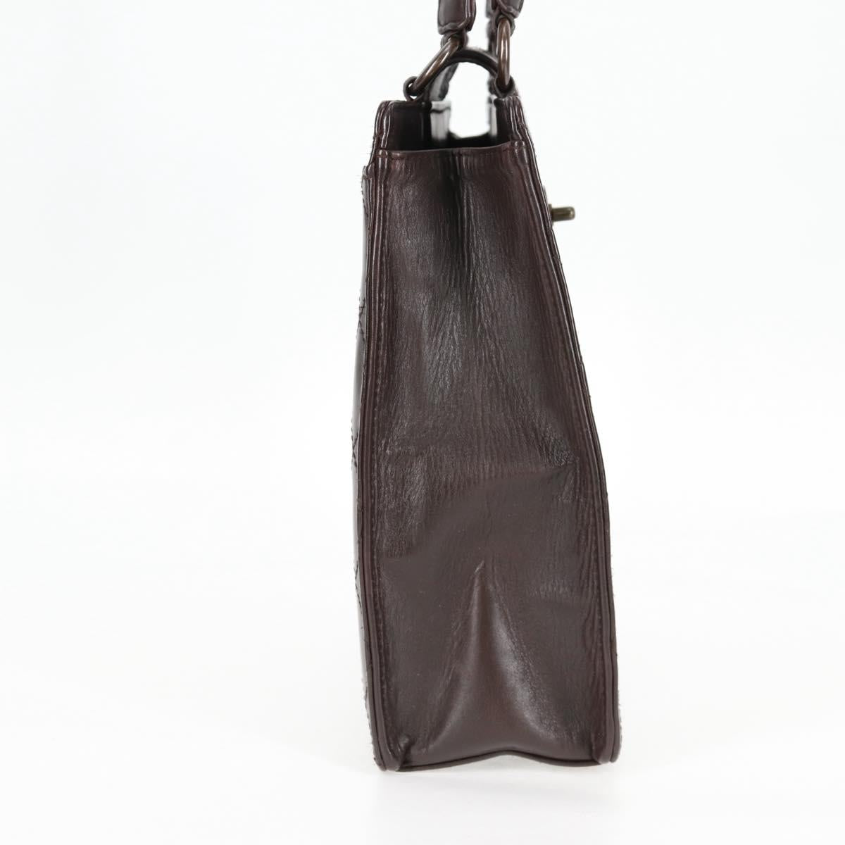 Chanel Coco Mark, Brown, Leather, handbag