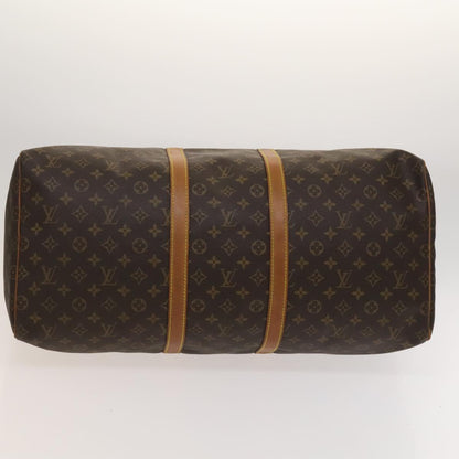 Louis Vuitton Keepall 55, Brown, Canvas, travel