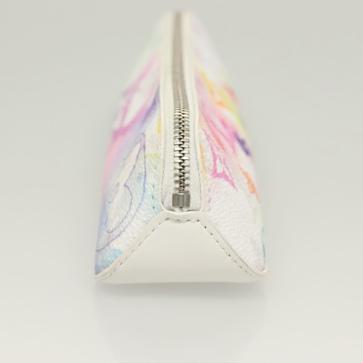 Louis Vuitton Trousse Elizabeth, White, Canvas, wallet