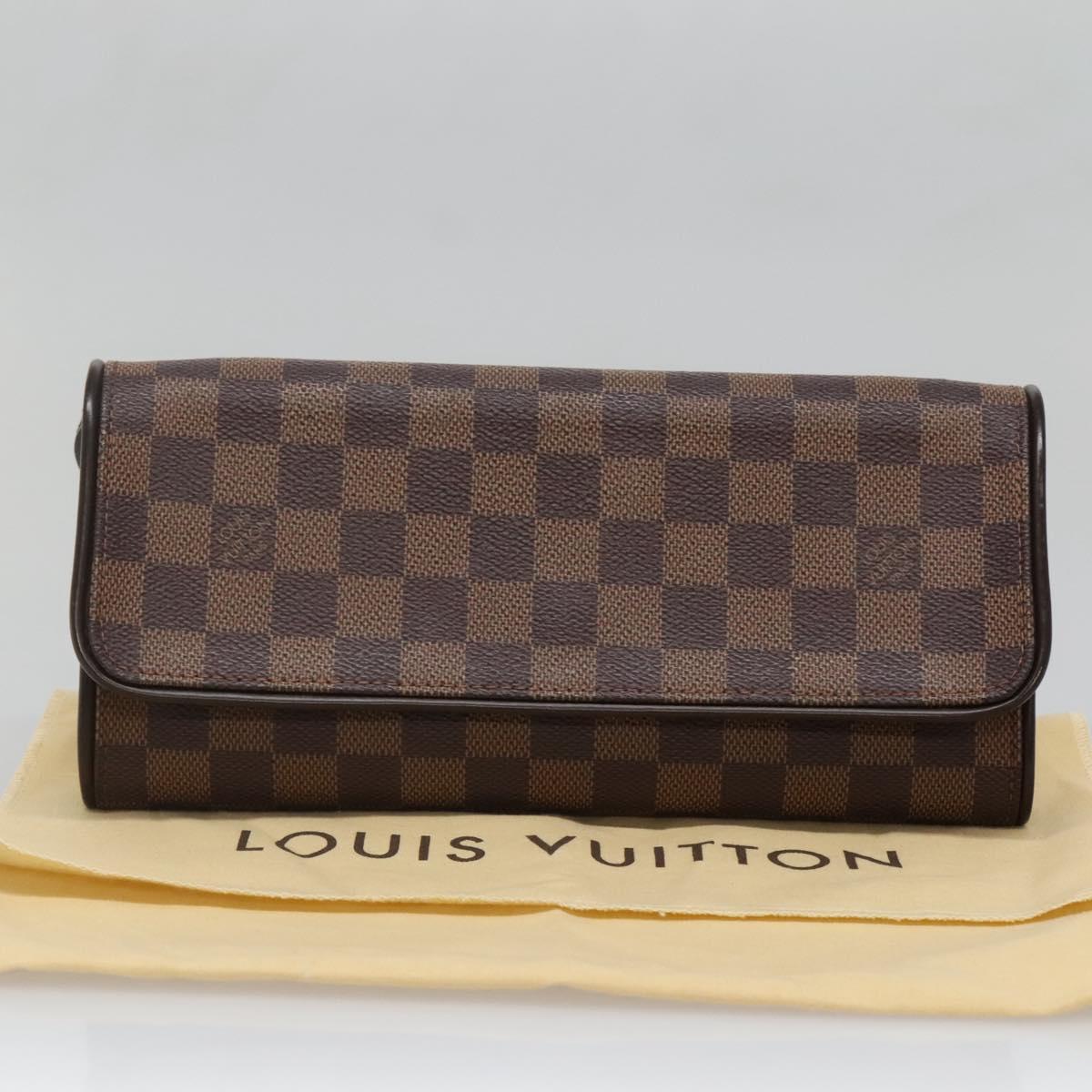 Louis Vuitton Twin, Brown, Canvas, shoulder