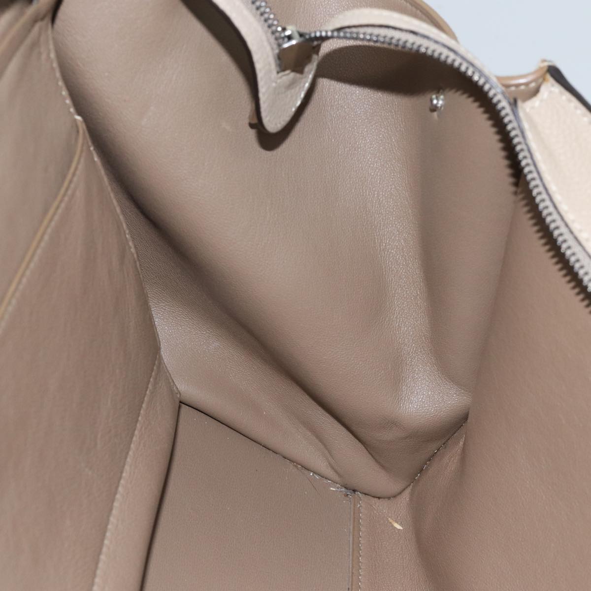 Céline Trapèze, Beige, Leather, handbag