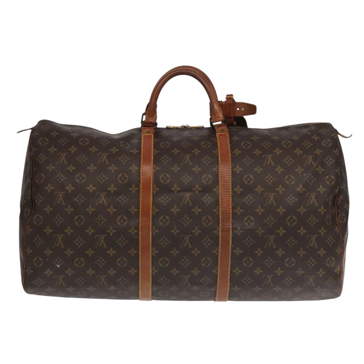 Louis Vuitton Keepall 60, Brown, Canvas, travel