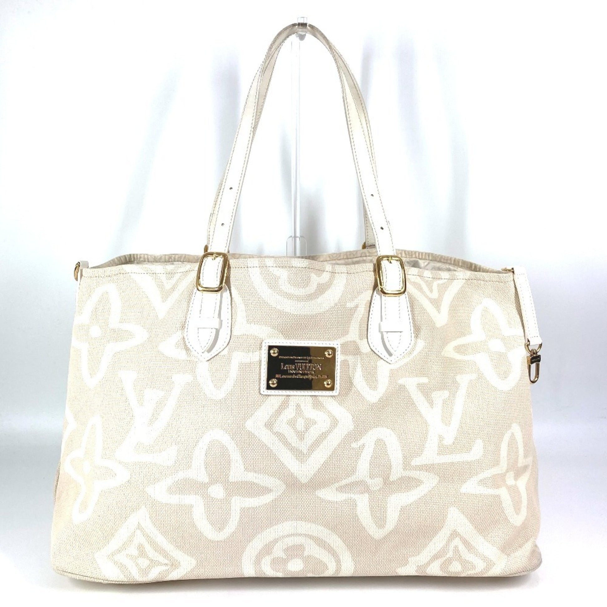 Louis Vuitton Tahitienne, Beige, Canvas, tote