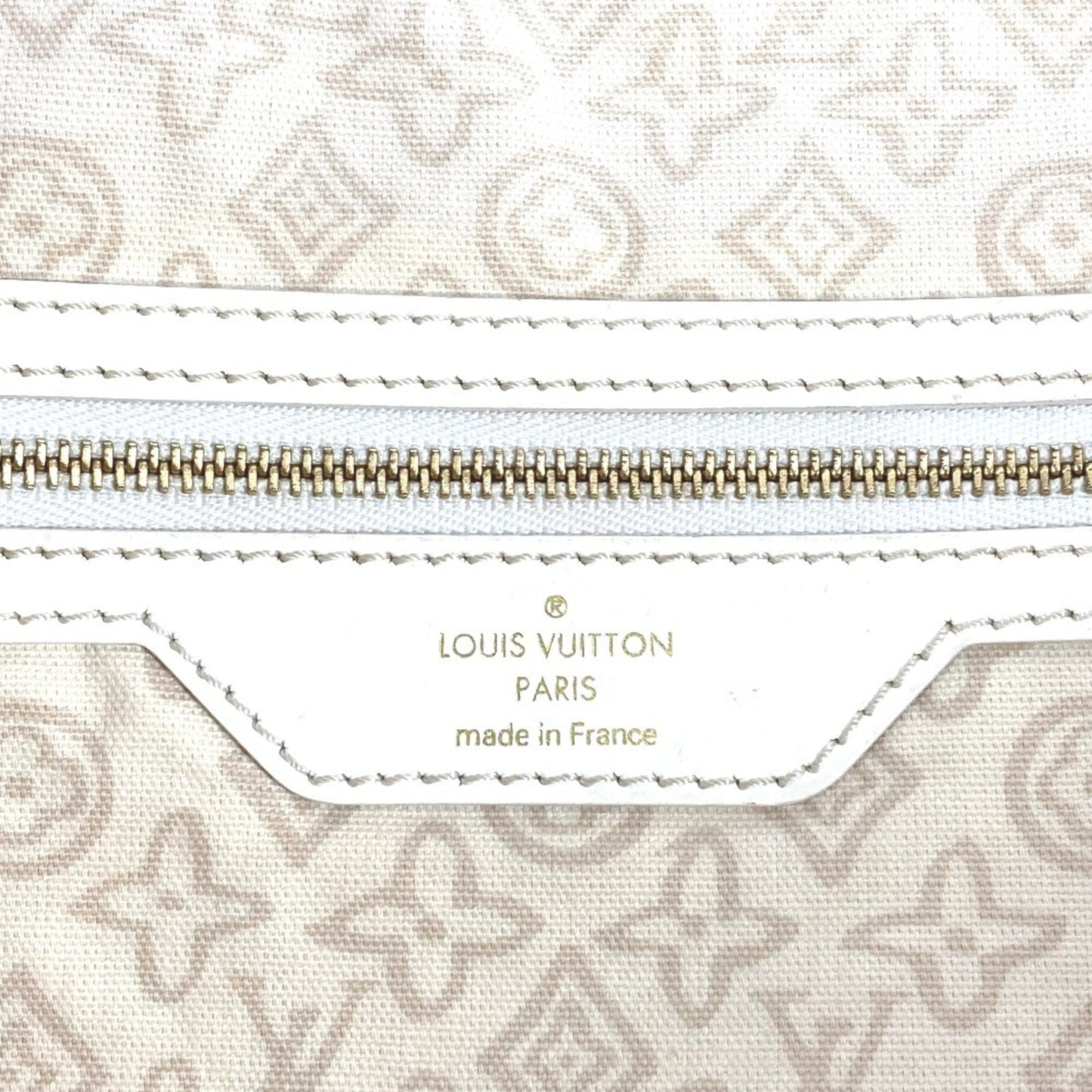 Louis Vuitton Tahitienne, Beige, Canvas, tote