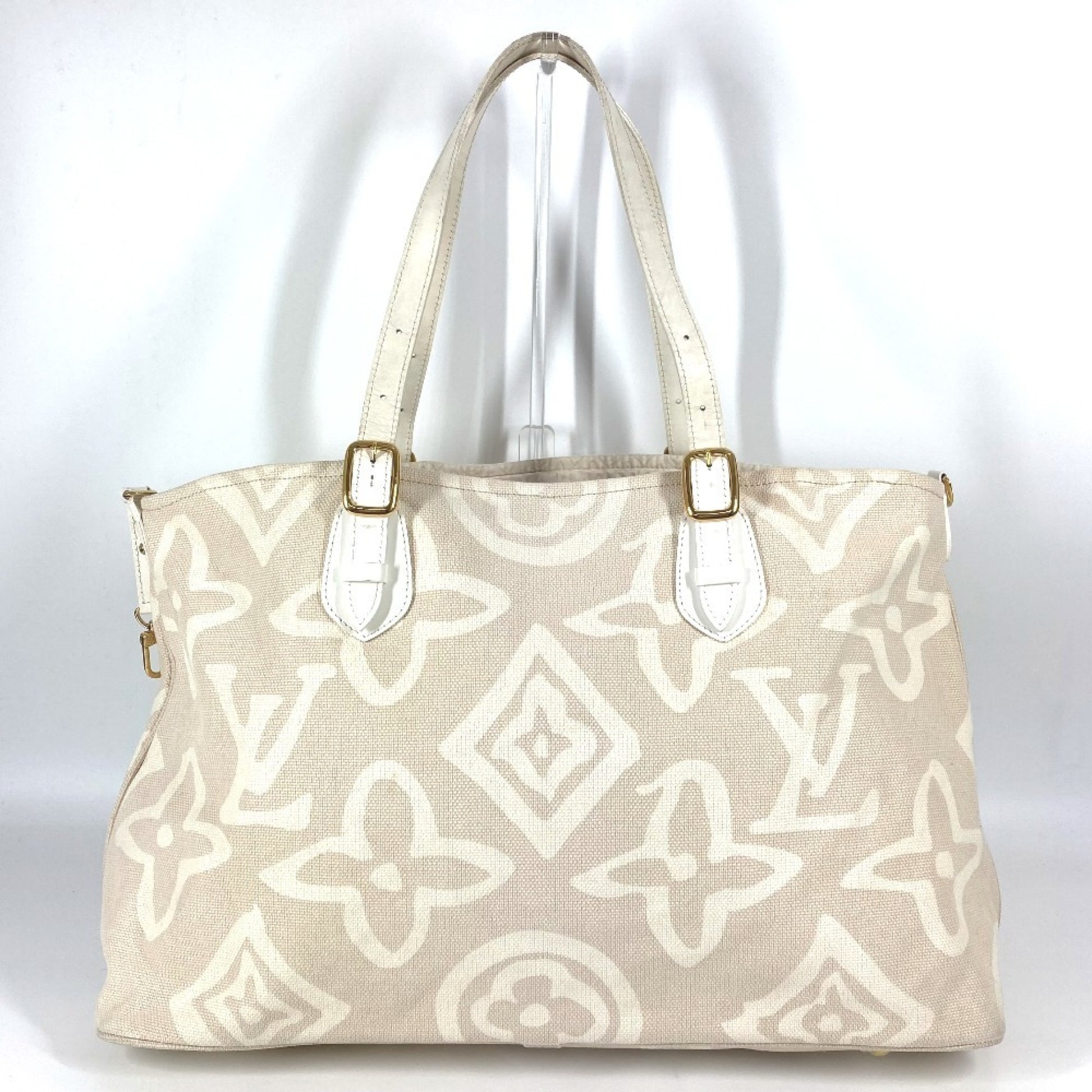 Louis Vuitton Tahitienne, Beige, Canvas, tote