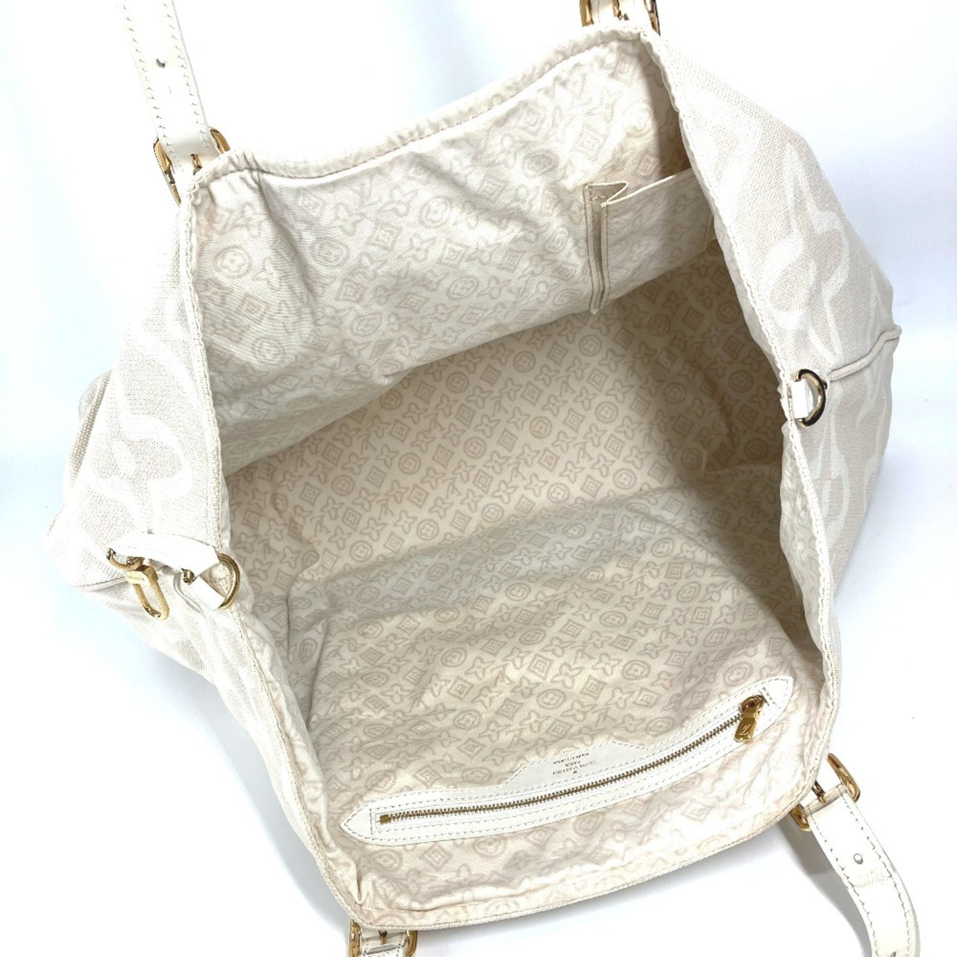 Louis Vuitton Tahitienne, Beige, Canvas, tote