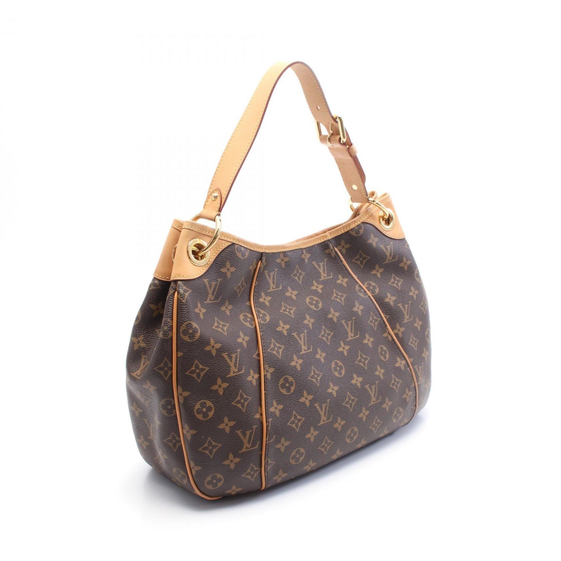 Louis Vuitton Galliera, Brown, Canvas, shoulder
