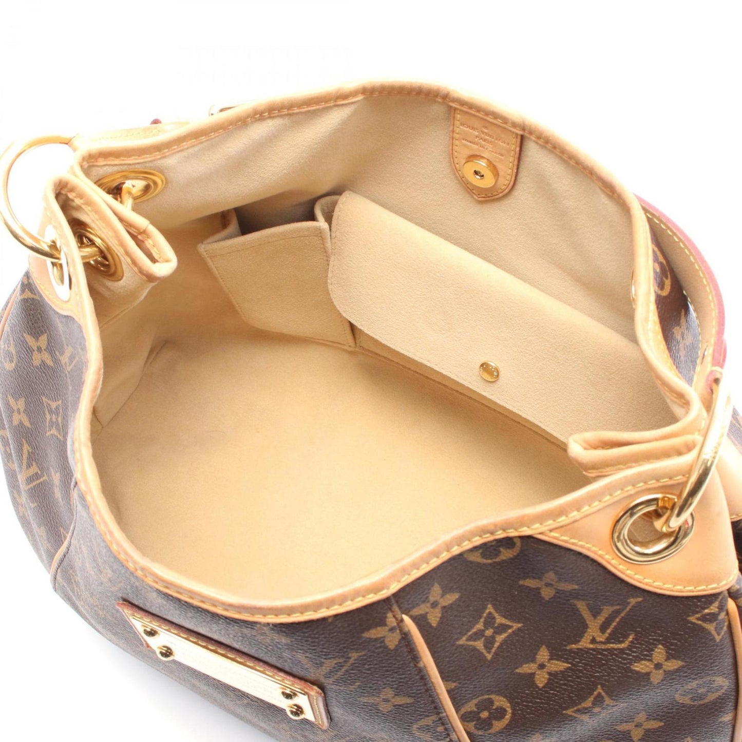 Louis Vuitton Galliera, Brown, Canvas, shoulder