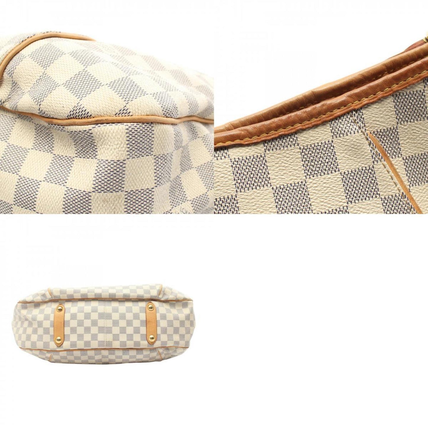 Louis Vuitton Galliera, White, Canvas, shoulder