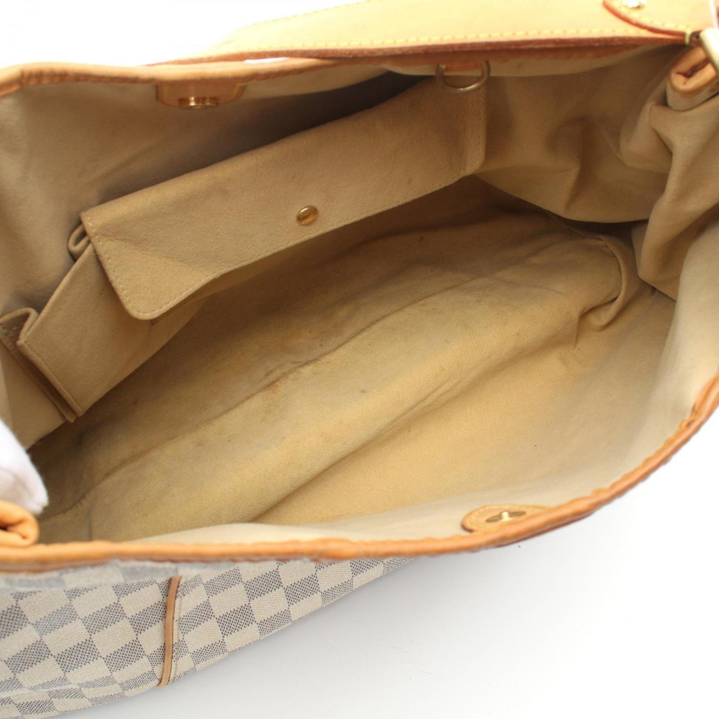 Louis Vuitton Galliera, White, Canvas, shoulder