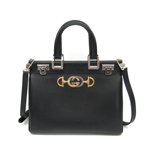 Gucci Zumi, Black, Leather, handbag