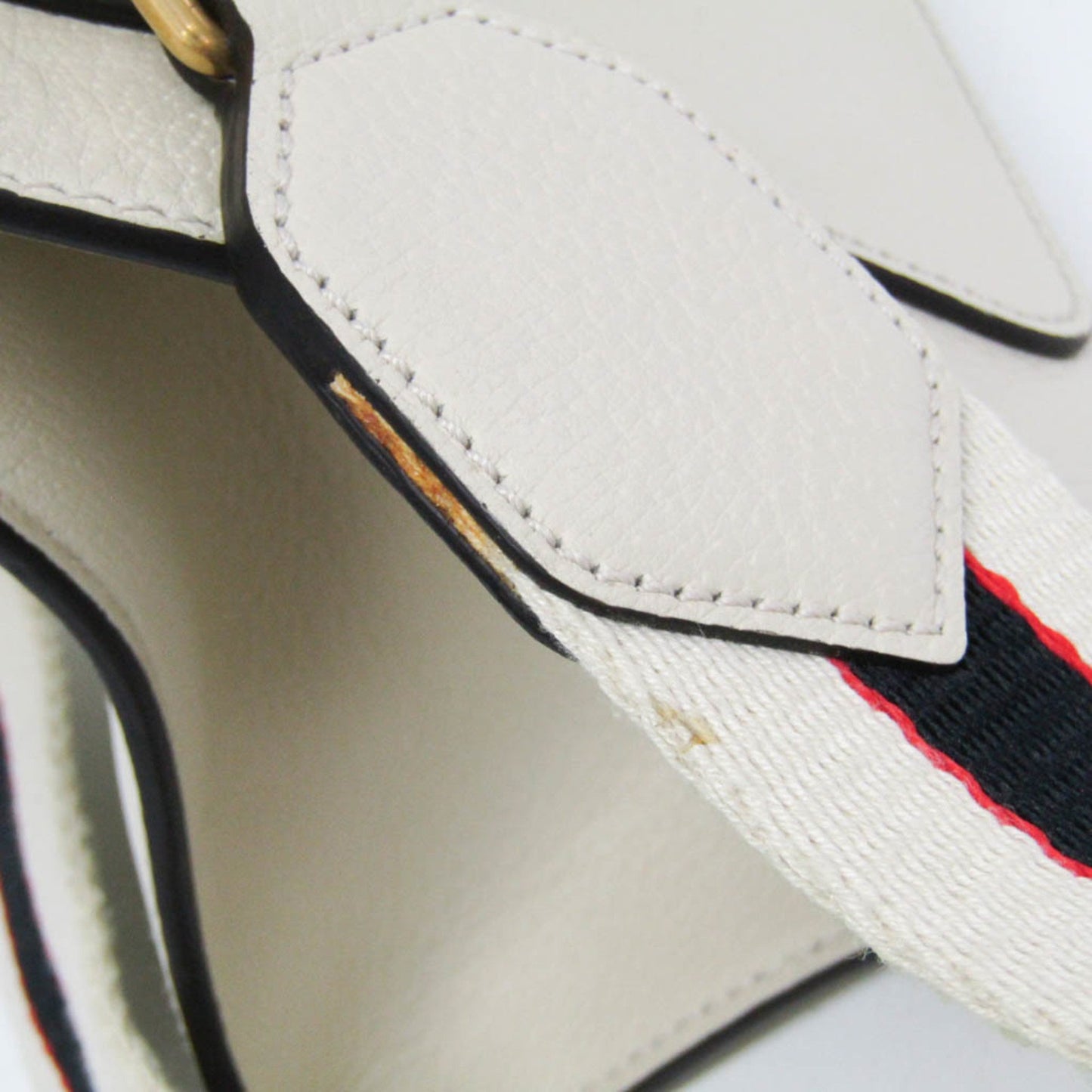 Gucci Sherry, White, Leather, shoulder