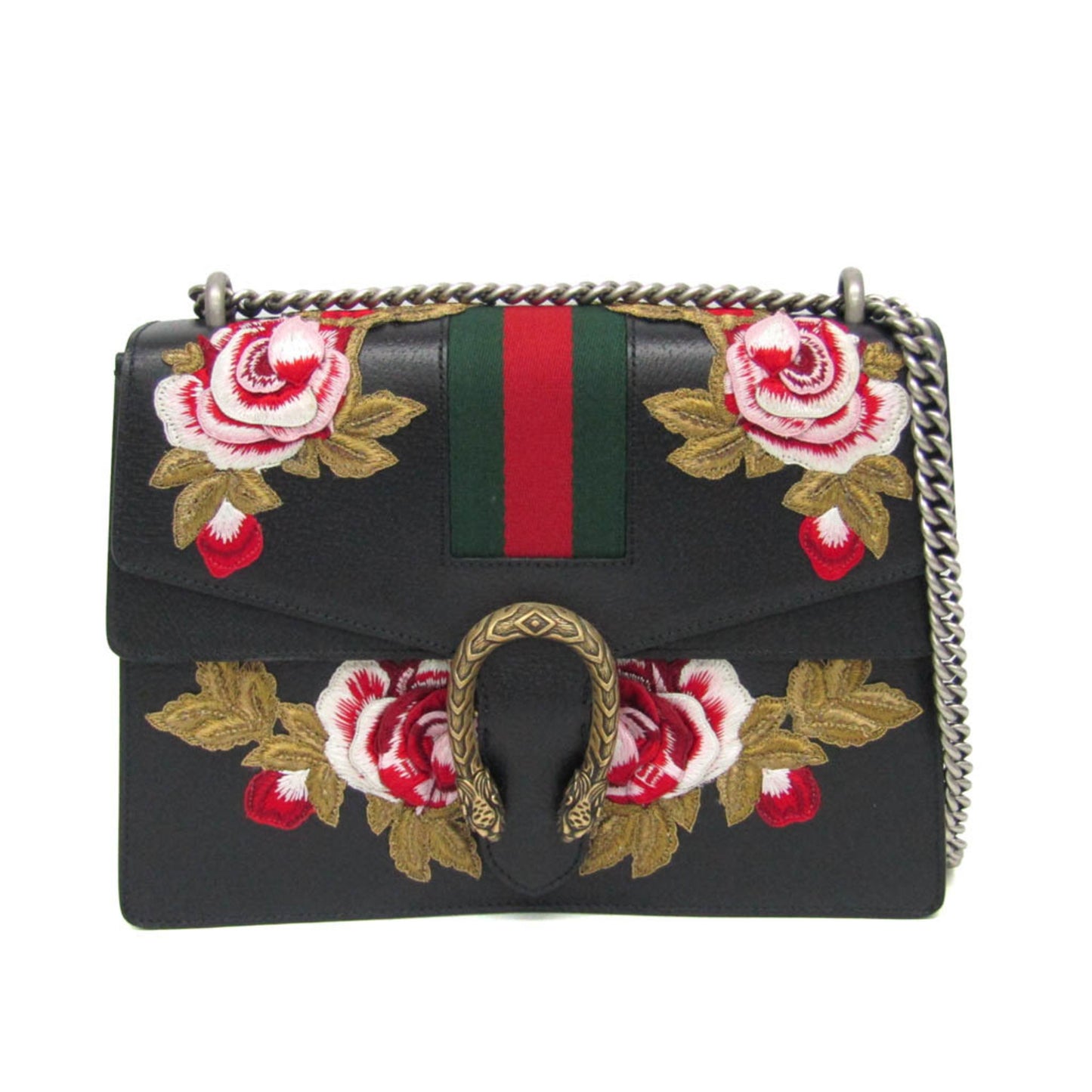 Gucci Dionysus, Black, Leather, shoulder