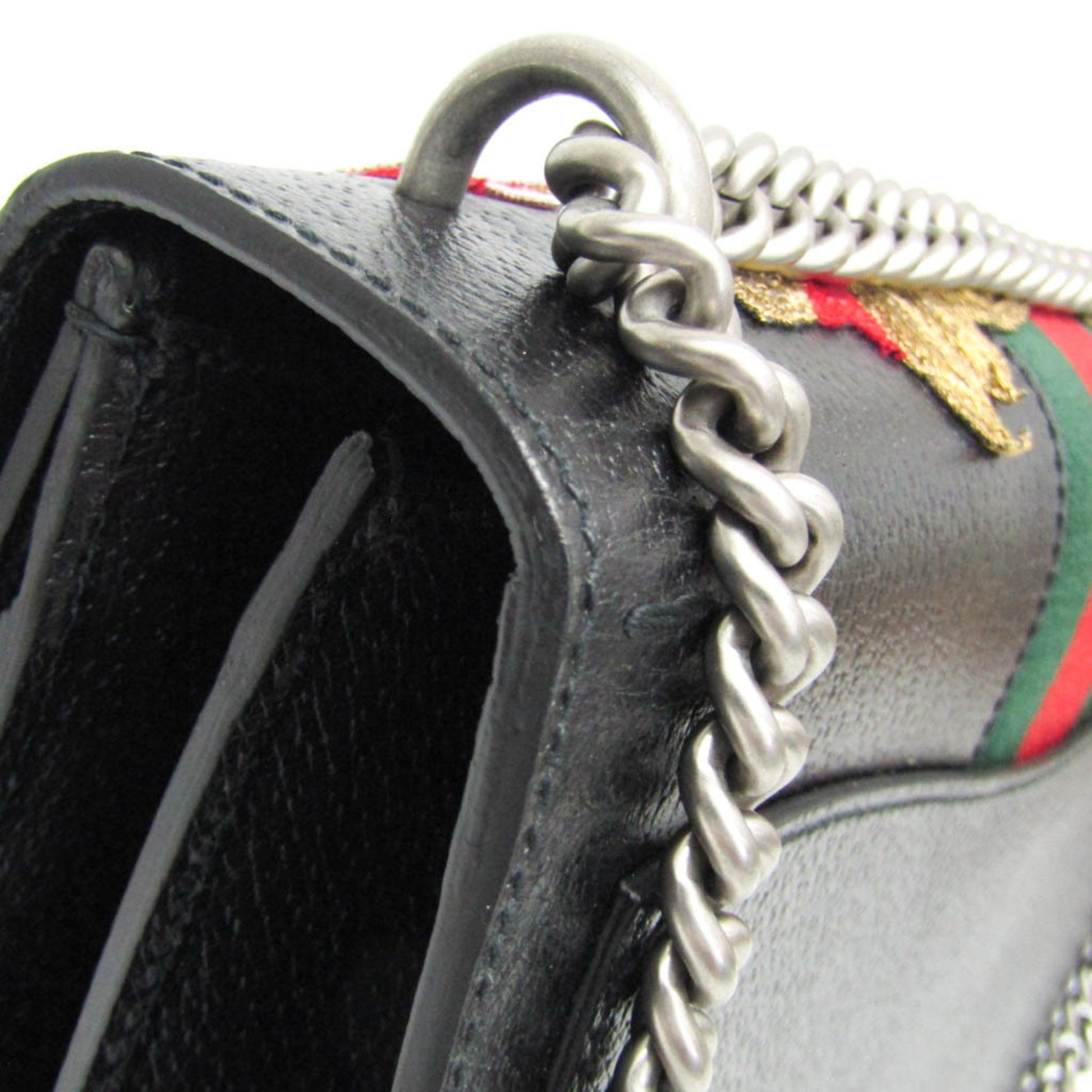Gucci Dionysus, Black, Leather, shoulder