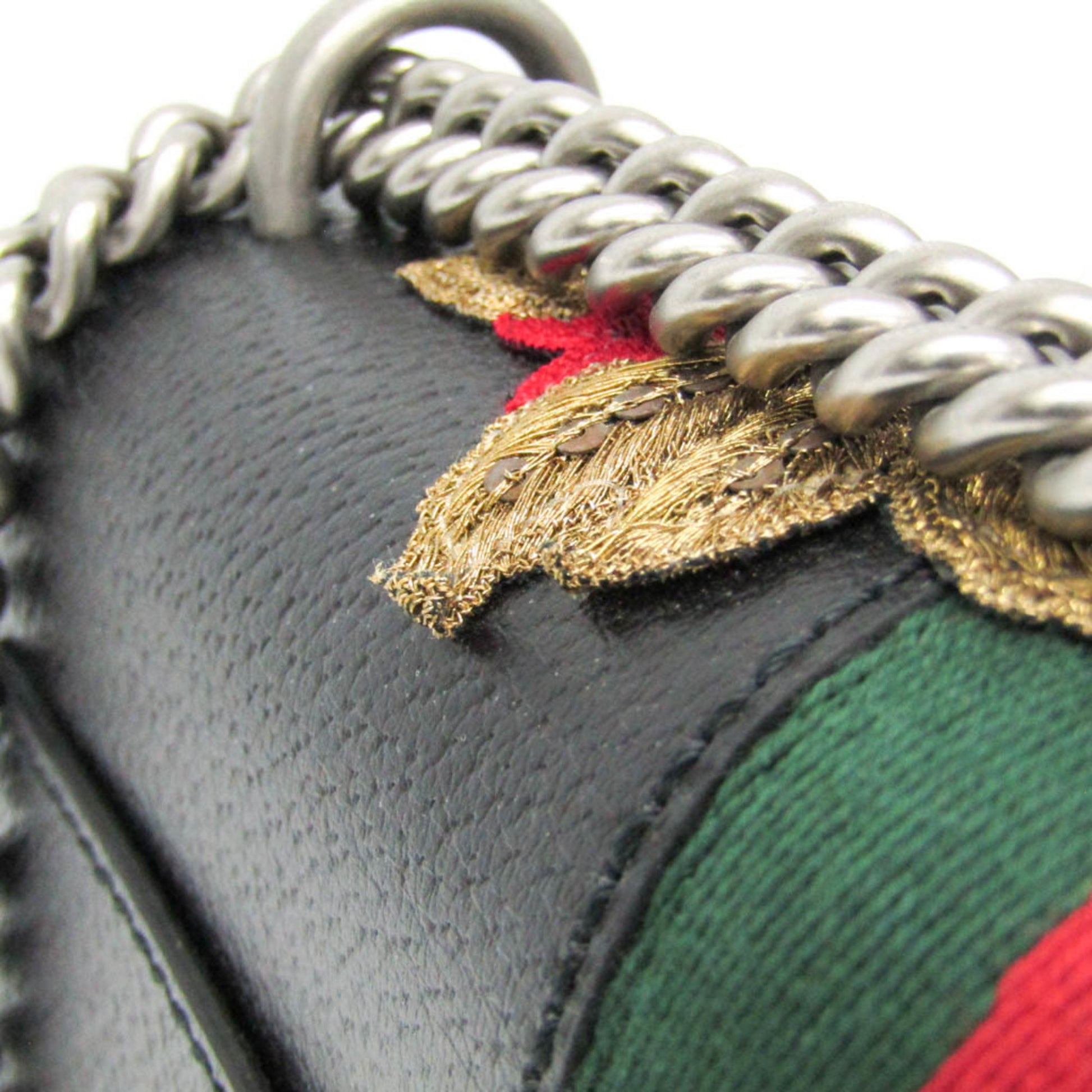 Gucci Dionysus, Black, Leather, shoulder