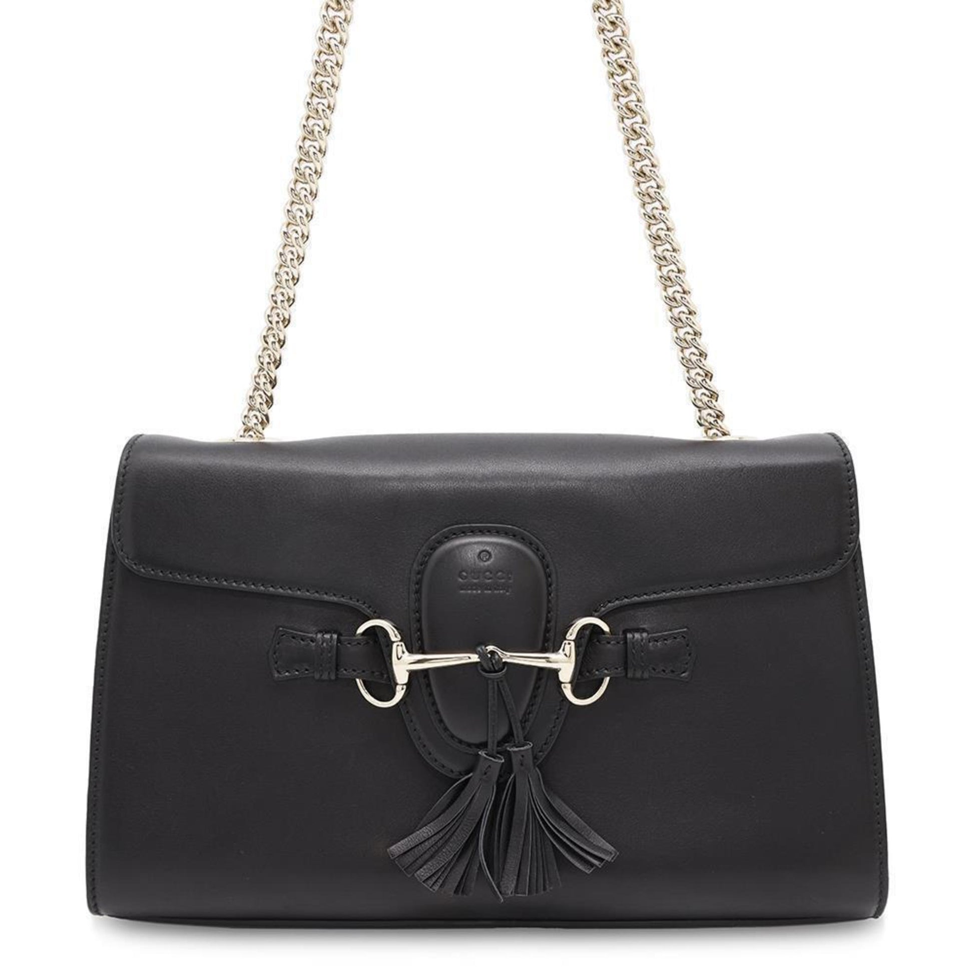 Gucci Emily, Black, Leather, shoulder