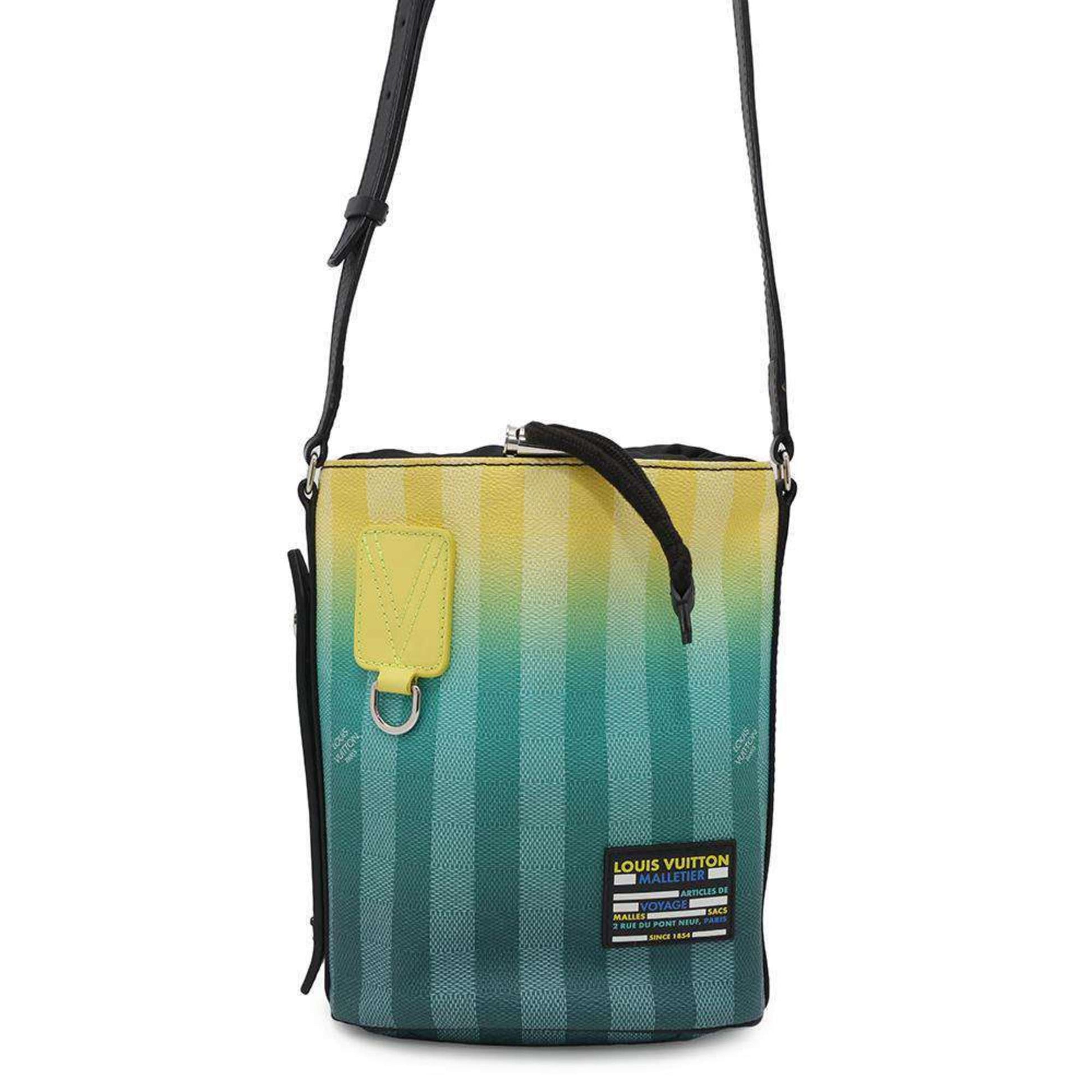 Louis Vuitton Marin, Green, Canvas, shoulder