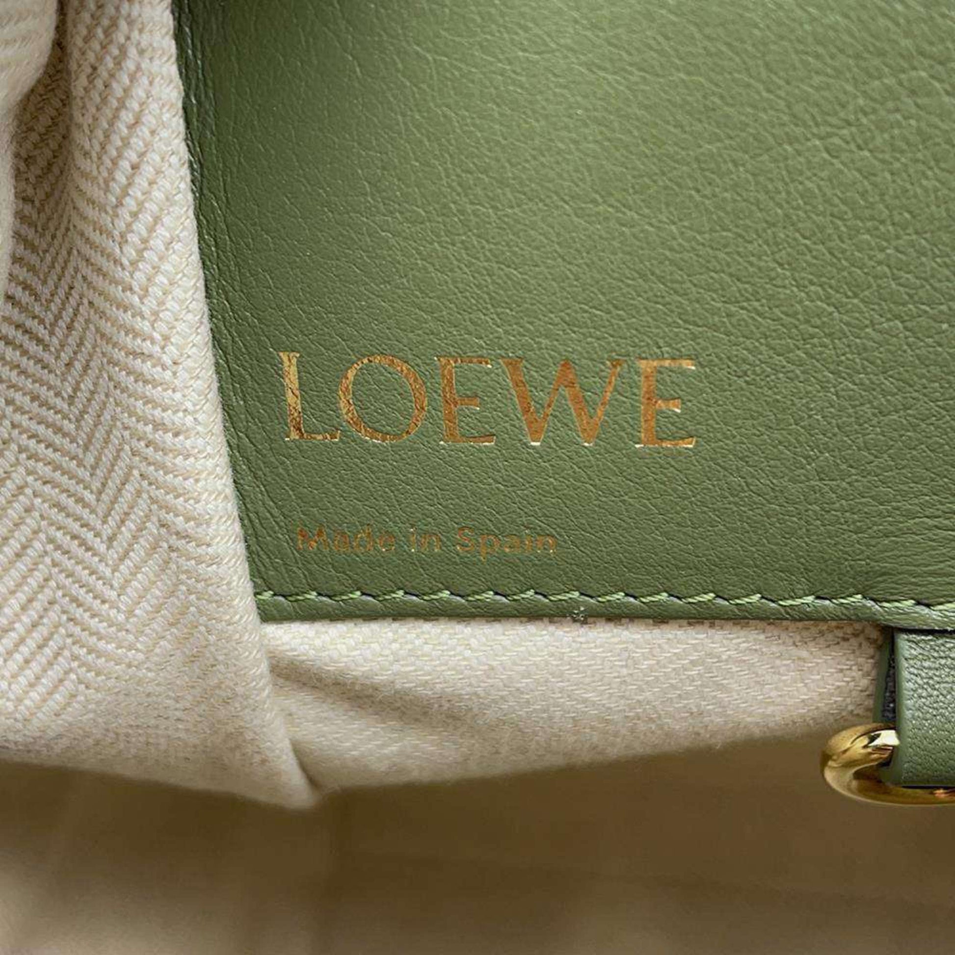 Loewe Hammock, Green, Canvas, shoulder