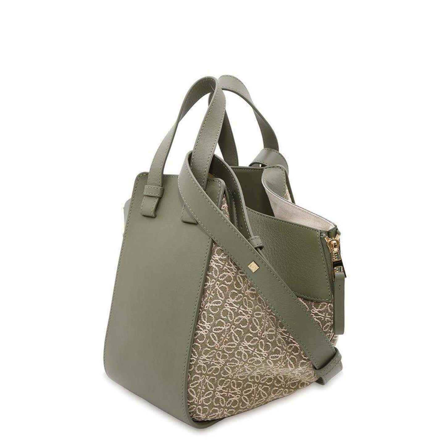 Loewe Hammock, Green, Canvas, shoulder