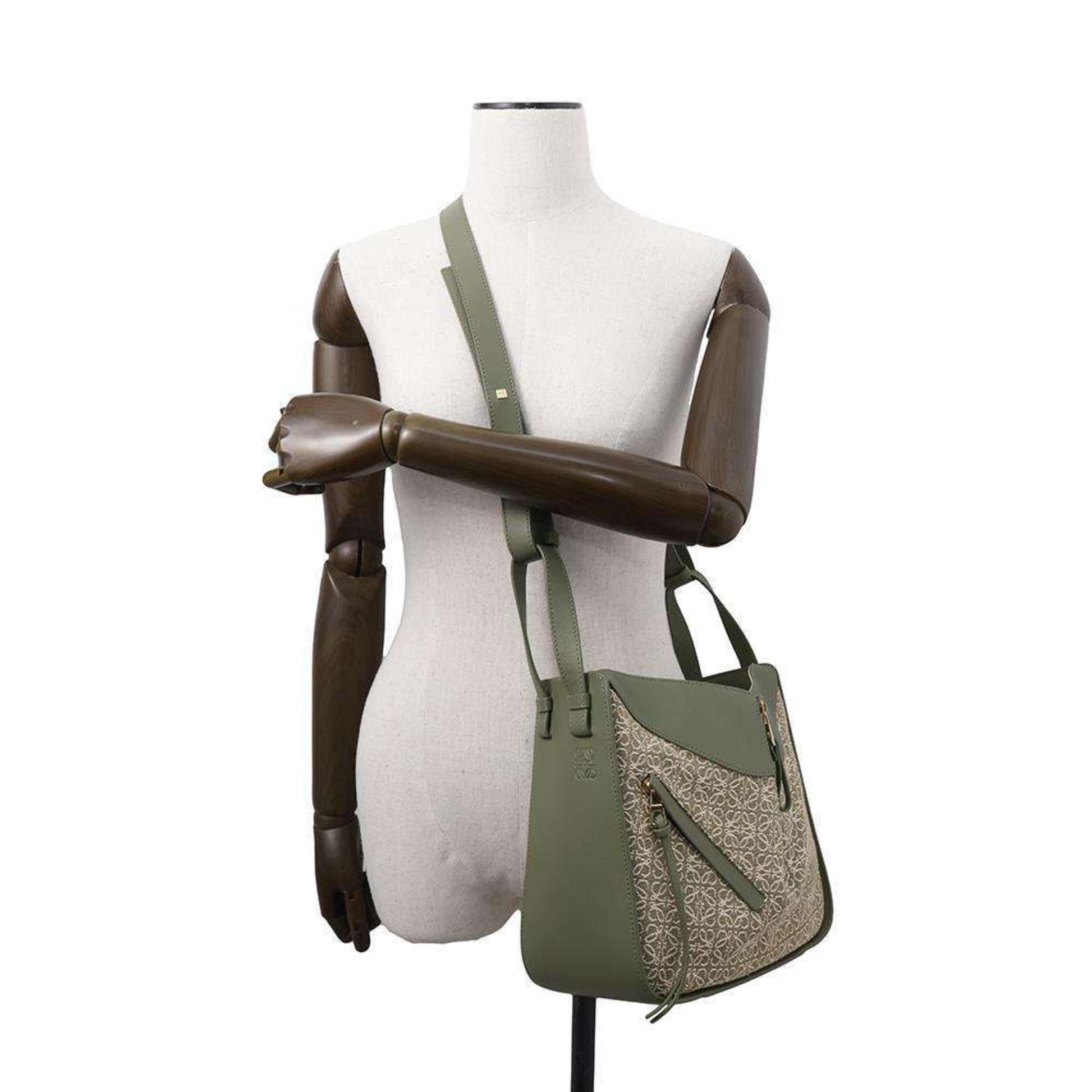 Loewe Hammock, Green, Canvas, shoulder
