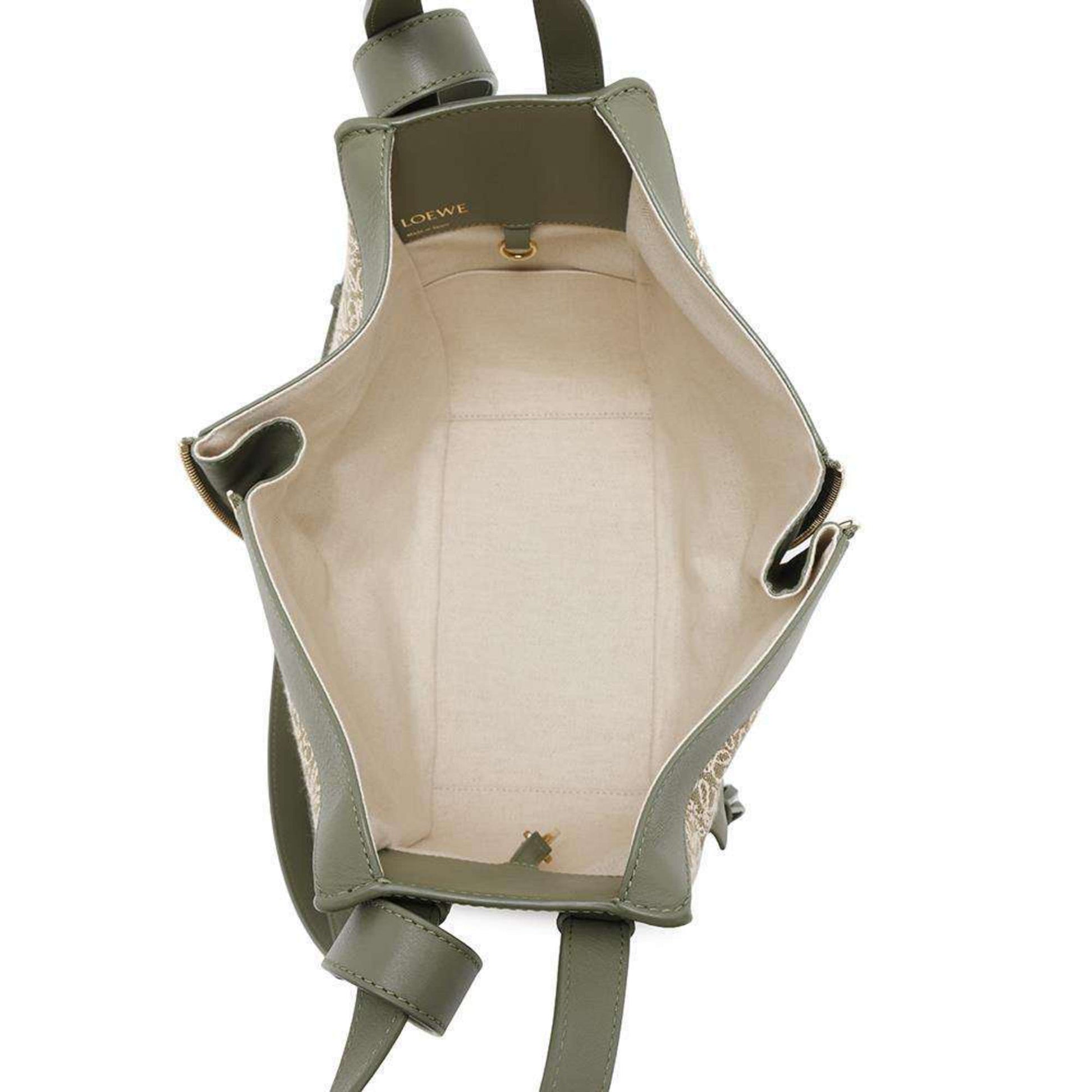Loewe Hammock, Green, Canvas, shoulder