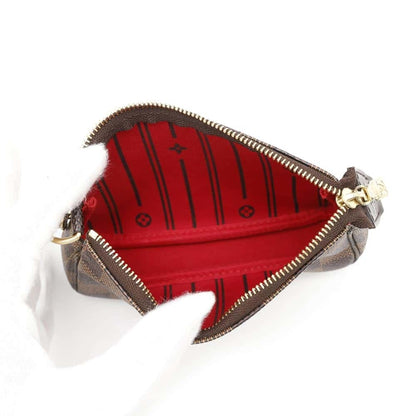 Louis Vuitton Mini Pochette Accessoires, Brown, Canvas, clutch