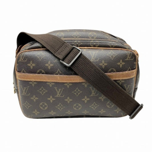 Louis Vuitton Reporter pm, Brown, Canvas, shoulder