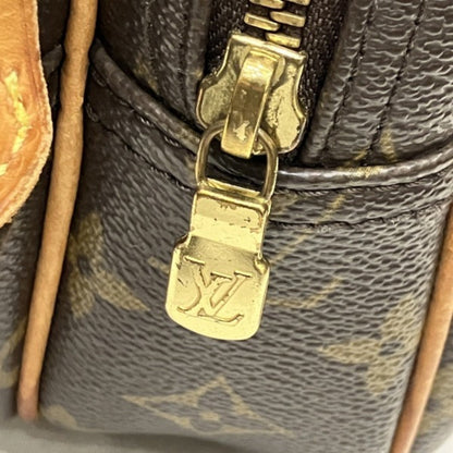 Louis Vuitton Reporter pm, Brown, Canvas, shoulder