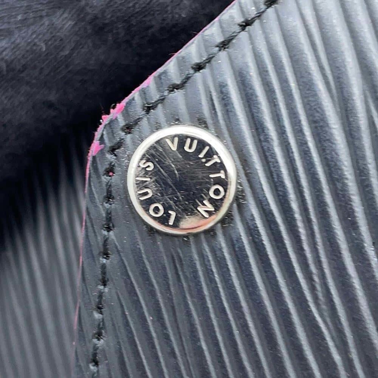 Louis Vuitton Felicie, Black, Leather, clutch